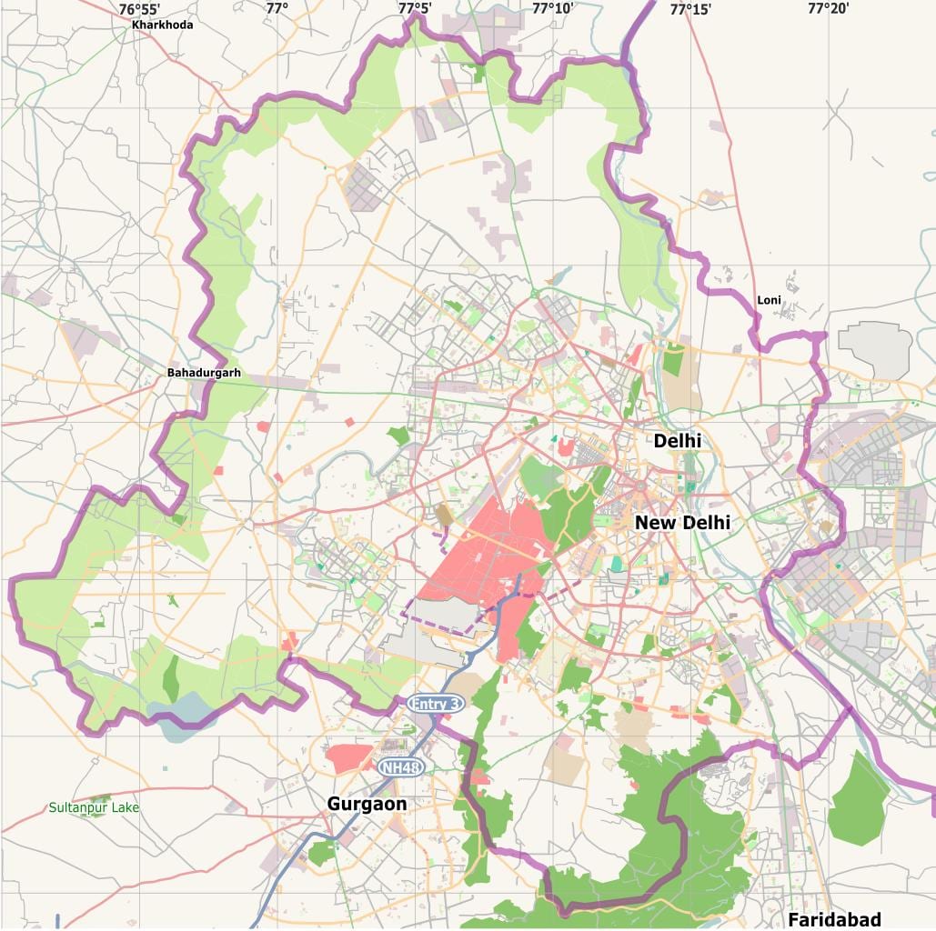 新德里城市地图